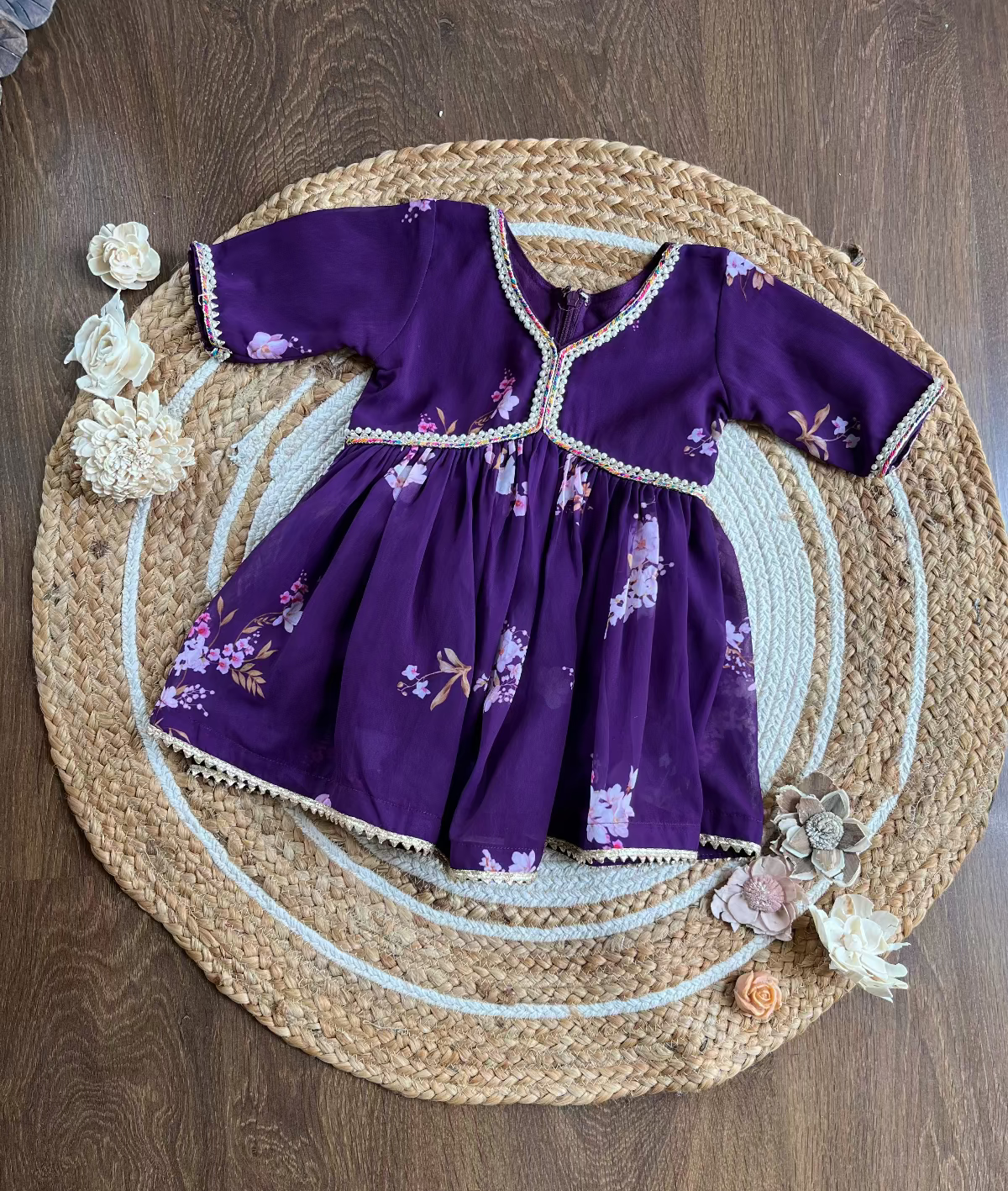 Purple Sharara Set for kids