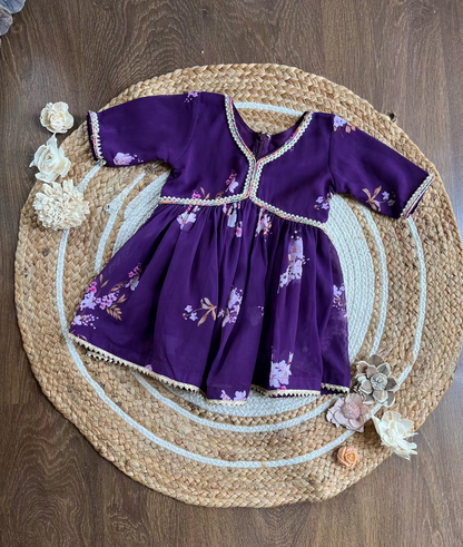 Purple Sharara Set for kids