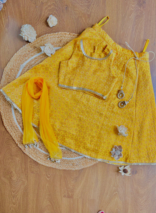 The Yellow Silk Lehenga Set