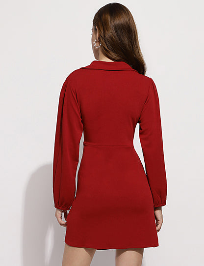 The Roxy dress-Maroon