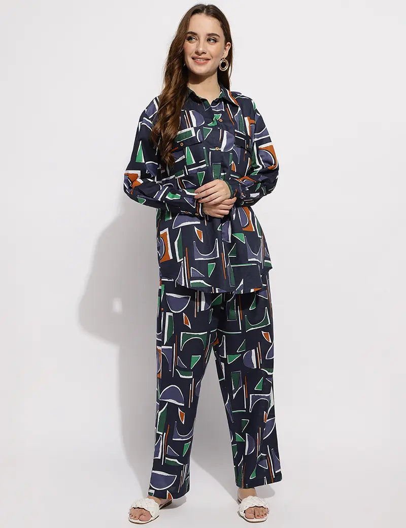 The abstract co-ord set- Blue