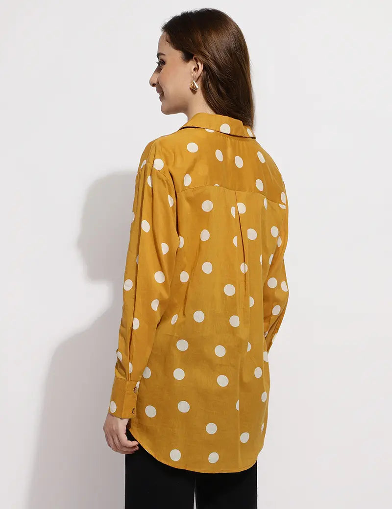 The polka shirt- Mustard
