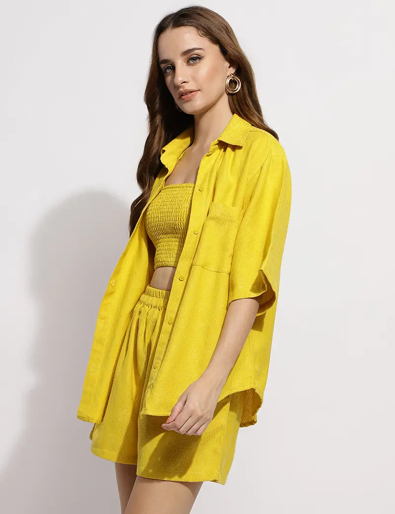 The Beach please Co-ord set- Yellow