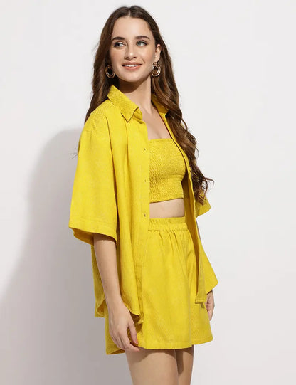 The Beach please Co-ord set- Yellow