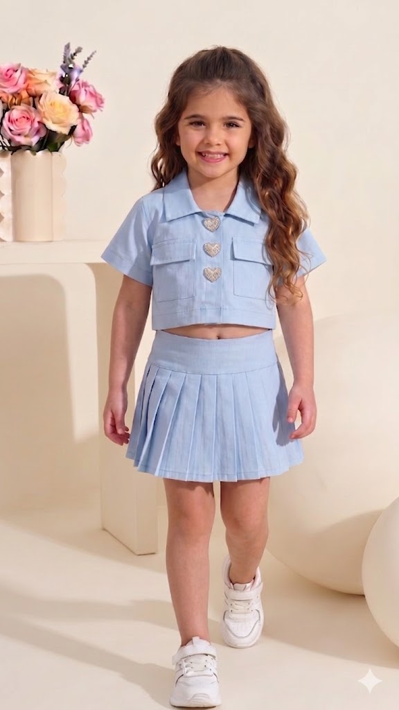 Cotton Shirt & Tennis Skirt Co-ord set