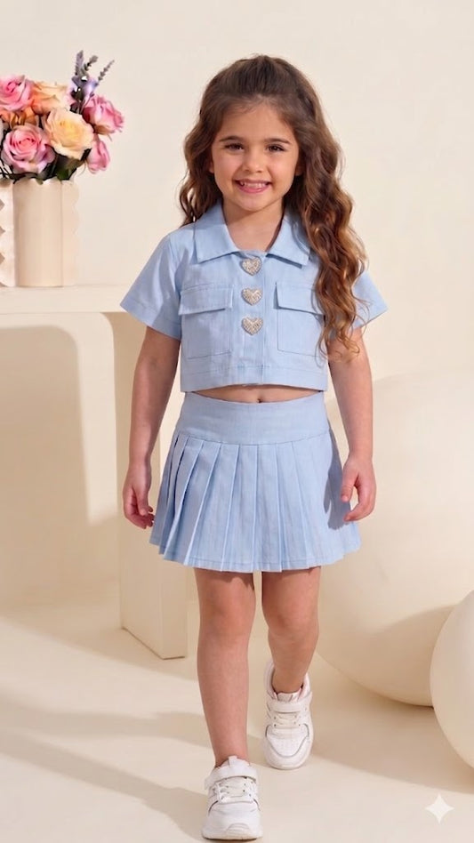Cotton Shirt & Tennis Skirt Co-ord set