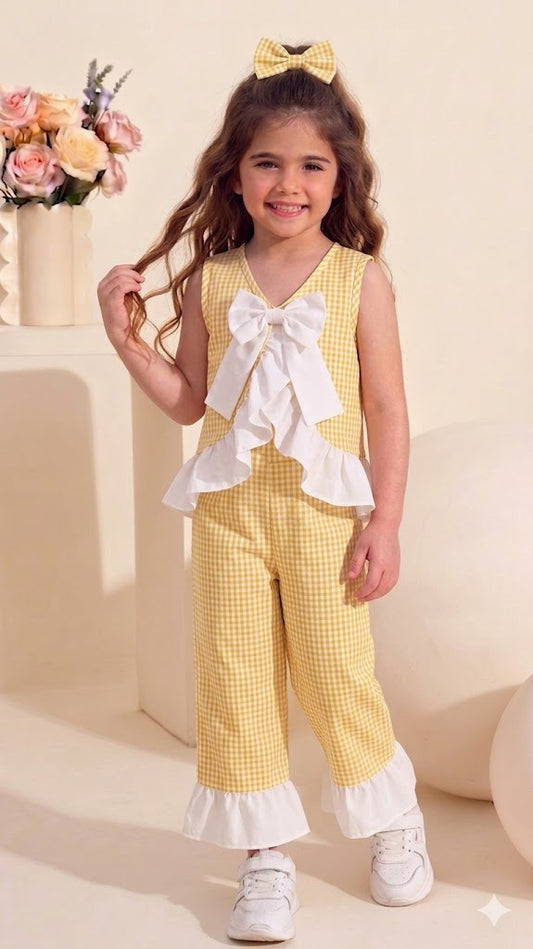 Frilly Fun Co-ord set-Yellow