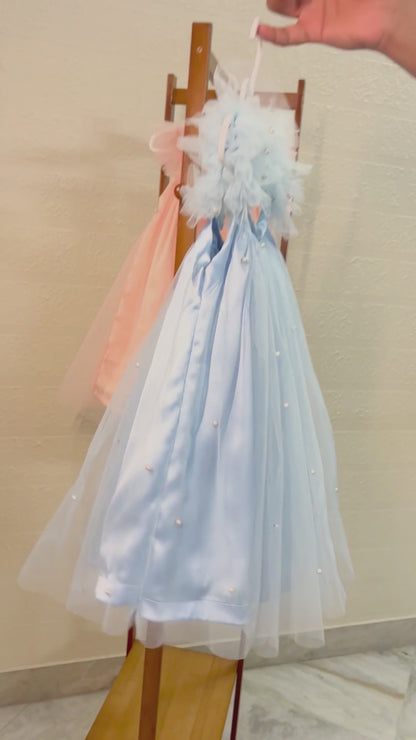 The Pearl Princess Frock- Blue
