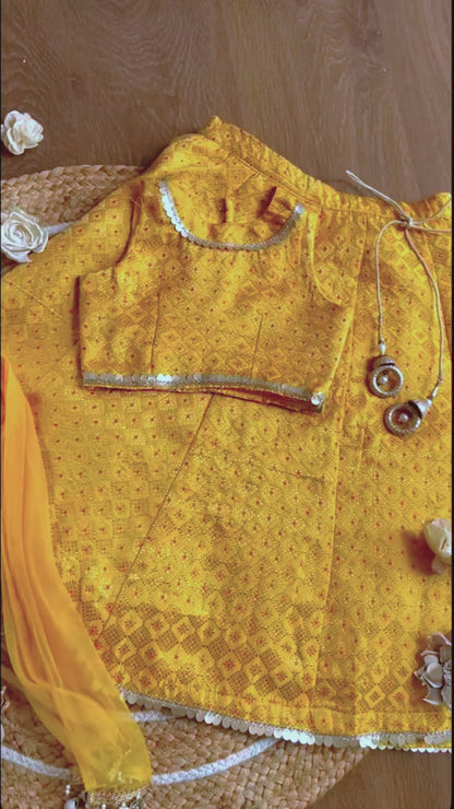 The Yellow Silk Lehenga Set