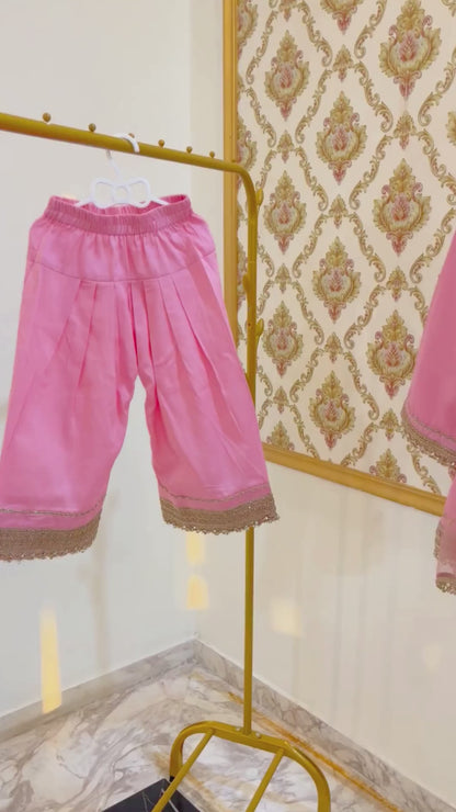 Pink Farshi Salwar Suit Set